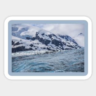 Usa. Alaska. Glacier Meets Sky. Sticker